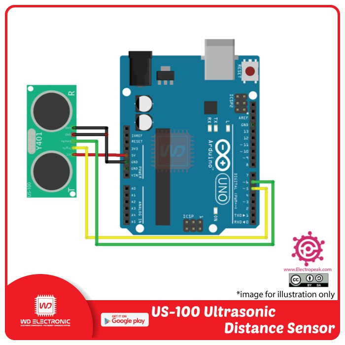 US-100 US100 ULTRASONIC SENSOR MODULE