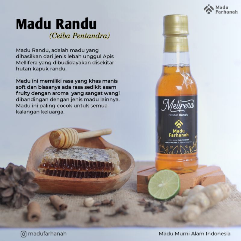 

Madu Farhanah Nektar Randu Asli Murni Bersanad Jelas 330g