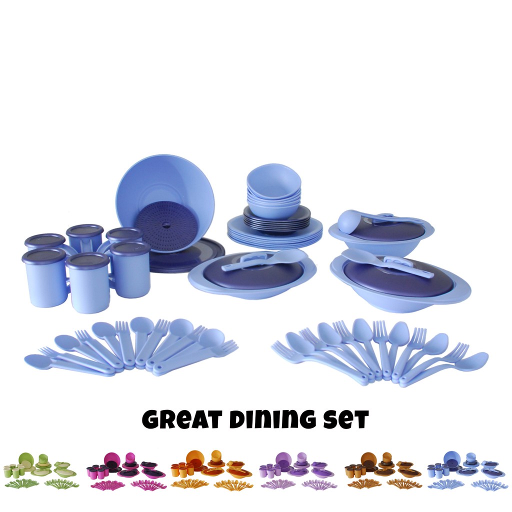 Twin Tulipware GREAT FINE DINING Set Makan Piring Mangkok Bakso Mug Sendok Garpu Tulipware Kita