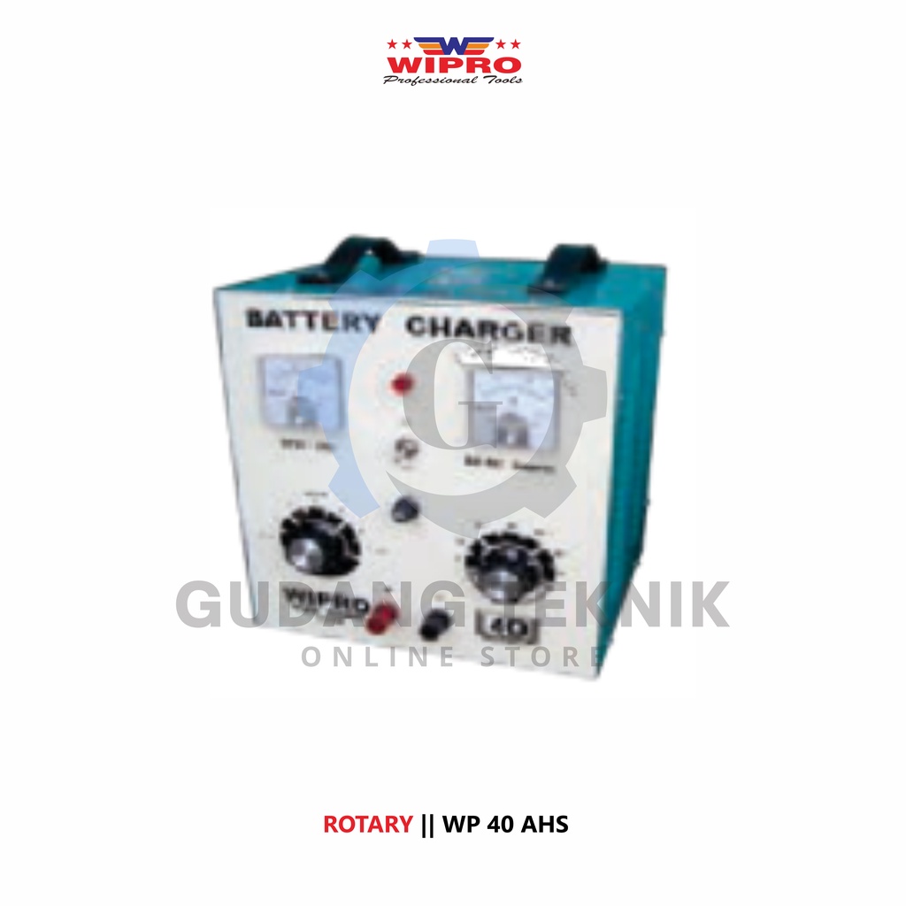 Battery Charger Rotary 40A WIPRO WP-40-AHS / Cas Aki Rotary 40 Ampere 12-60 V WIPRO WP40AHS - WP 40 AHS Wipro