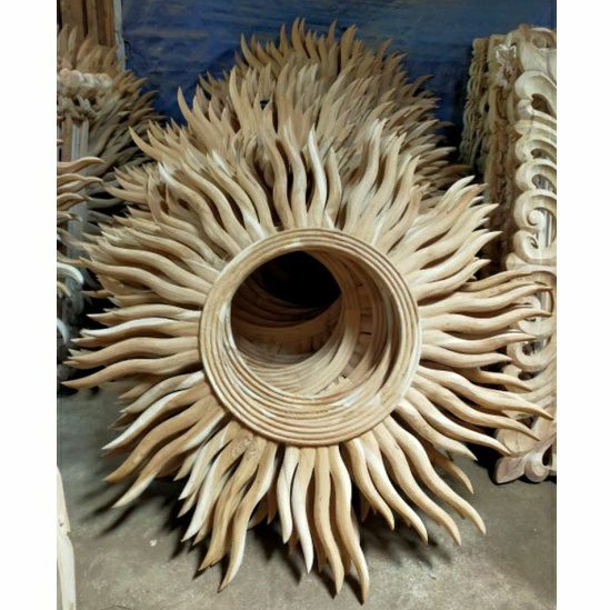 Cermin hias dinding matahari free bungkus pallet