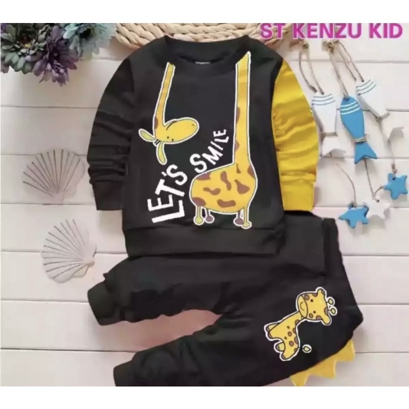 SETELAN SWEATER ANAK JERAPAH//BAJU SETELAN ANAK LAKI LAKI DAN PEREMPUAN