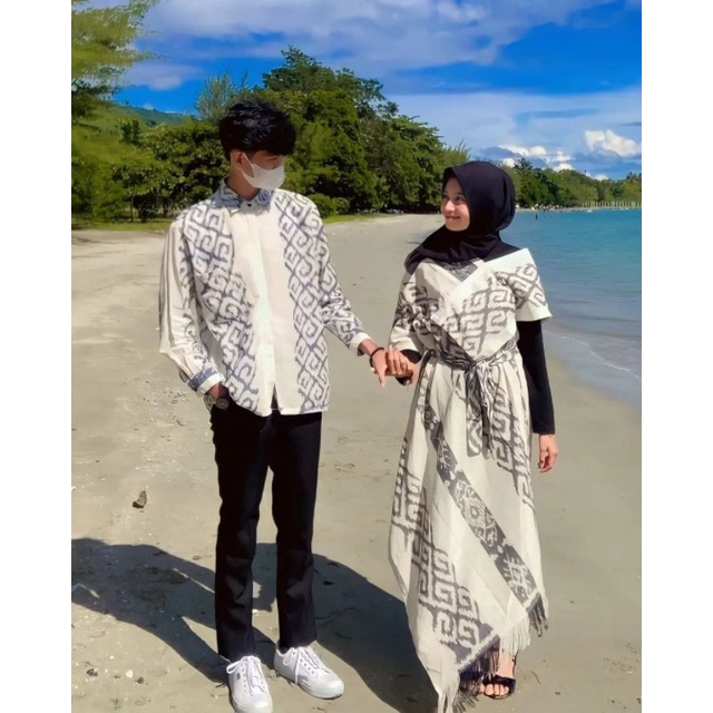 baju tenun couple - set couple tenun jepara - couple tenun etnik - baju seragam keluarga - couple et