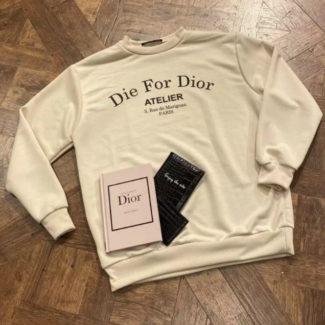 DIE FOR DIIORR SWEATER UNISEX FLEECE TERBARU'