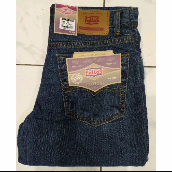 celana fallas pria cutbray/bootcut original - biru Dongker, 28