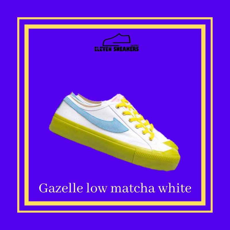 [ 100% Orgininal ] Compass Gazelle Low Matcha White