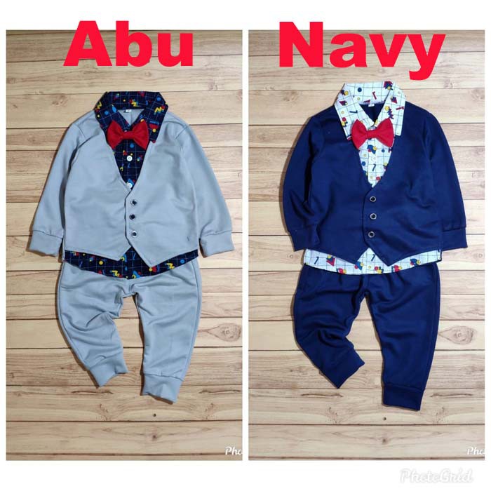 BAJU ANAK BAYI LAKI LAKI SETELAN JAS BAYI TUXEDO JUPITER