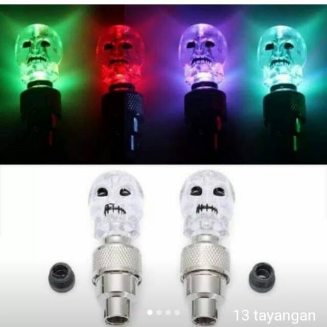 Tutup Pentil Lampu Tengkorak (Isi 2 PCS)