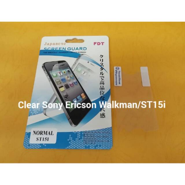 Anti Gores Screen Guard Clear Antigores Bening Sony Xperia Walkman ST15i
