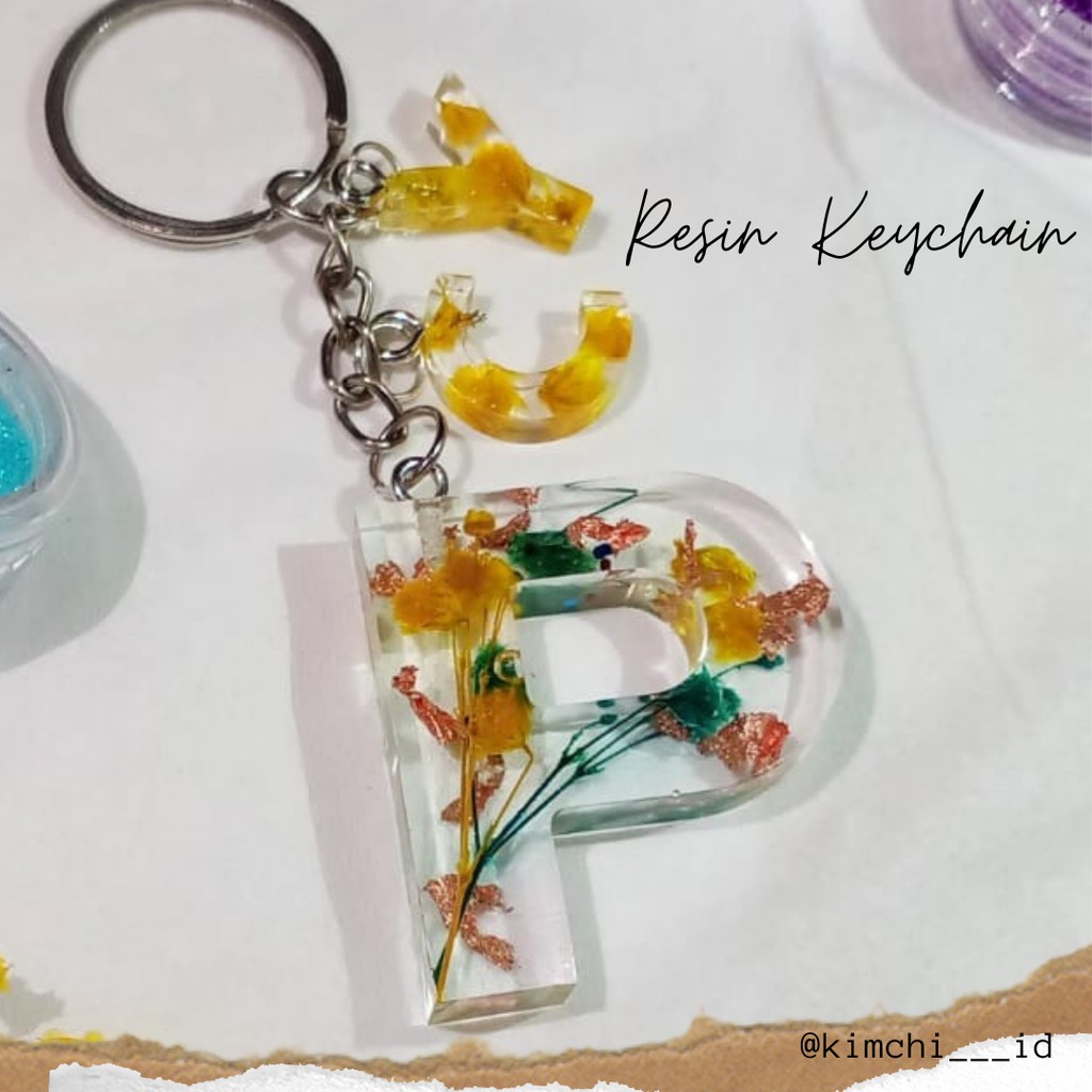 RESIN KEYCHAIN/GANTUNGAN KUNCI CUSTOM NAMA/HURUF/KPOP