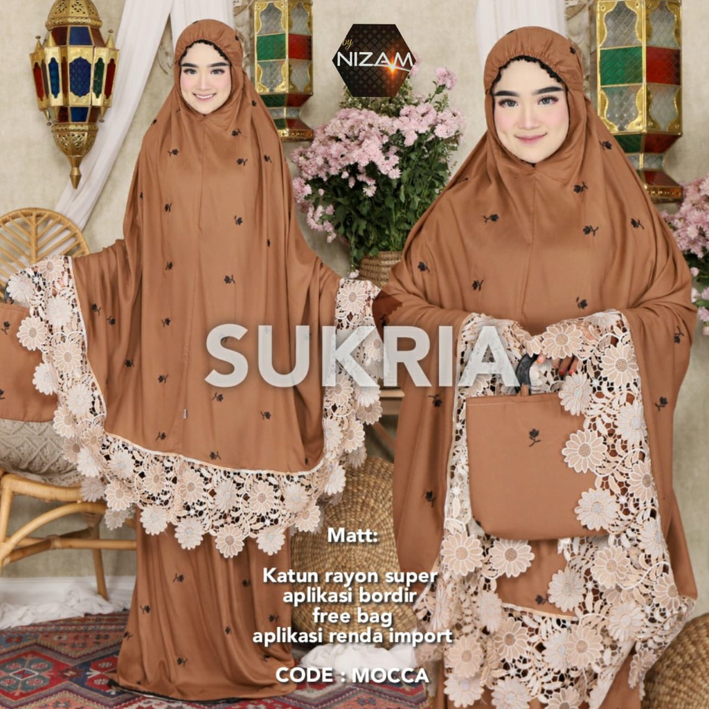 Sukria Mukena Dewasa Terbaru 2021 Bahan Adem Murah Katun