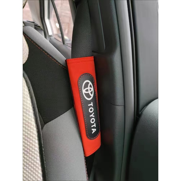 2pcs Cover Pelindung Sabuk Pengaman Mobil Bahan Kulit suede Untuk Toyota VIos Yaris Corolla Cross Wish Revo CHR Avanza Fortuner Rush Wigo Innova