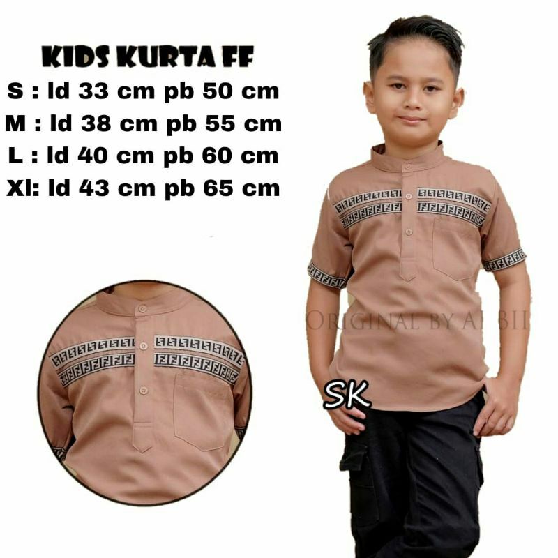 Baju Koko Kids Anak Kurta Ff Baju Atasan Muslim Anak Bahan Toyobo Usia 1-10 Tahun