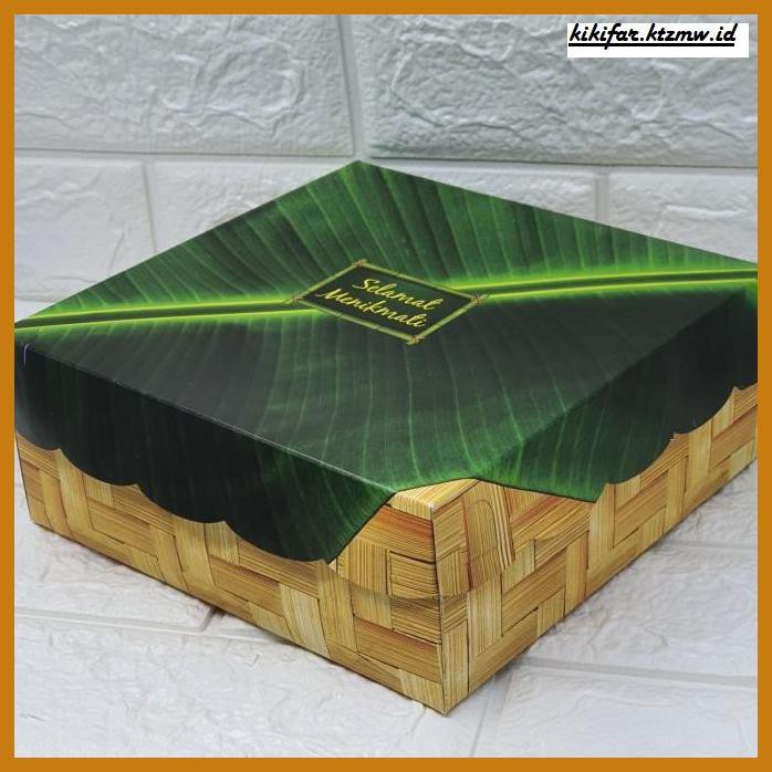 

ANEKA-BERAS- BOX NASI KOTAK NASI DUS NASI 20X20 CM TYPE DAUN BESEK R10K -BERAS-SEHAT.
