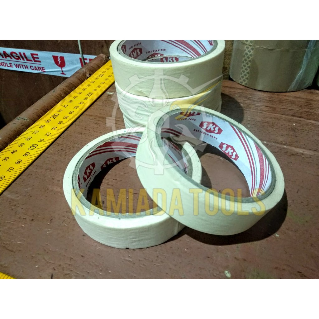 

Isolasi Kertas 1 Inci/ Lakban Kertas 1 Inci/ Masking Tape 1 Inch SKS / FUTURA/GLADIO TAPE