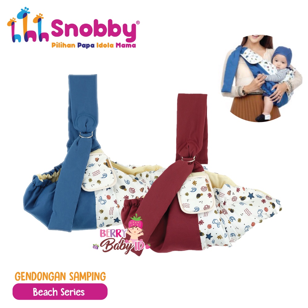 Snobby Gendongan Samping Bayi Saku Print Bordir 3 Posisi Baby Sling Berry Mart