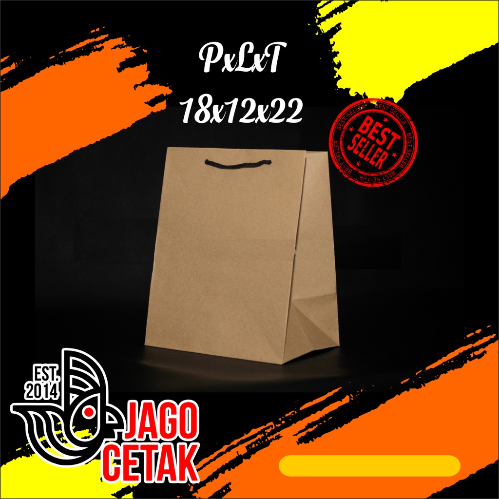 

Harga perlusin (12biji) 18x12x22 PxLxT polos craft coklat