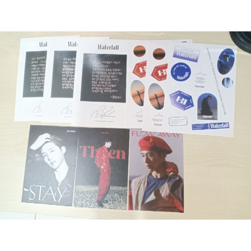 Ready  Stock postcard, folded poster, pc hanbin album waterfall seaside