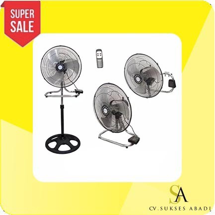 Industrial Fan KST-18RC Miyako Stand Fan KST18RC 3in1 Kipas Angin Tumpu Lantai Berdiri, Duduk, dan T