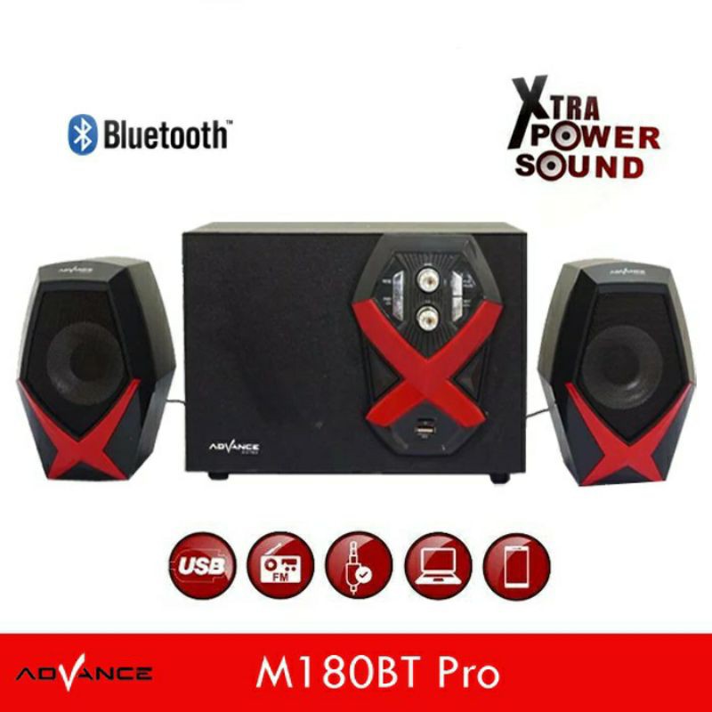 SPEAKER BLUETOOTH ADVANCE M180BT, SPEAKER ADVANCE M180 BLUETOOTH PRO (2 IN 1)