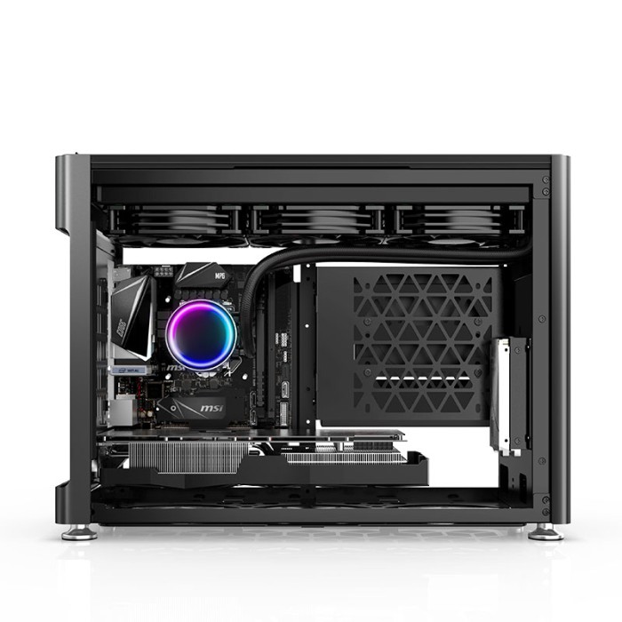 JONSPLUS ALUMINUM ITX CASE i100 PRO GLASS MINI ITX BLACK CASING