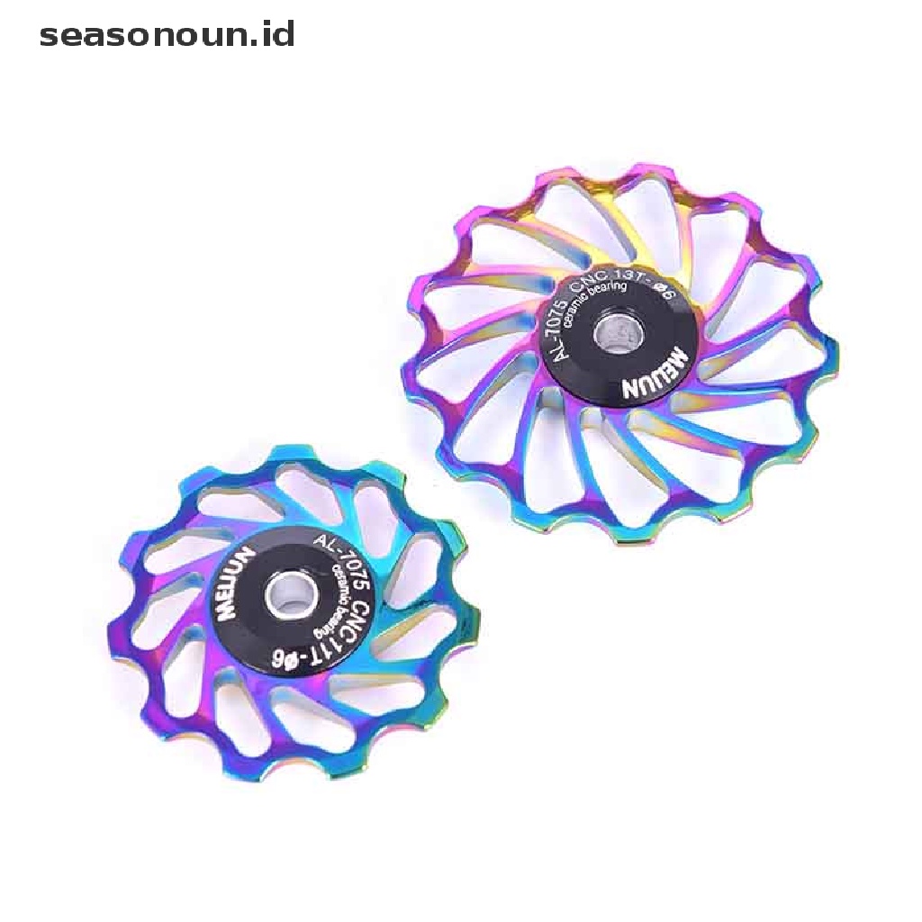 (seasonoun) Pulley Derailleur Belakang Sepeda 11T 13T Bahan Aluminum Alloy + Keramik