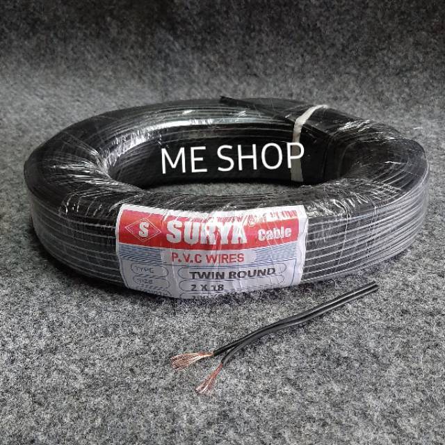 Kabel Serabut 2x18 hitam putih 100yard kabel listrik Kabel Serabut 2x18 hitam putih 100yard kabel listrik
