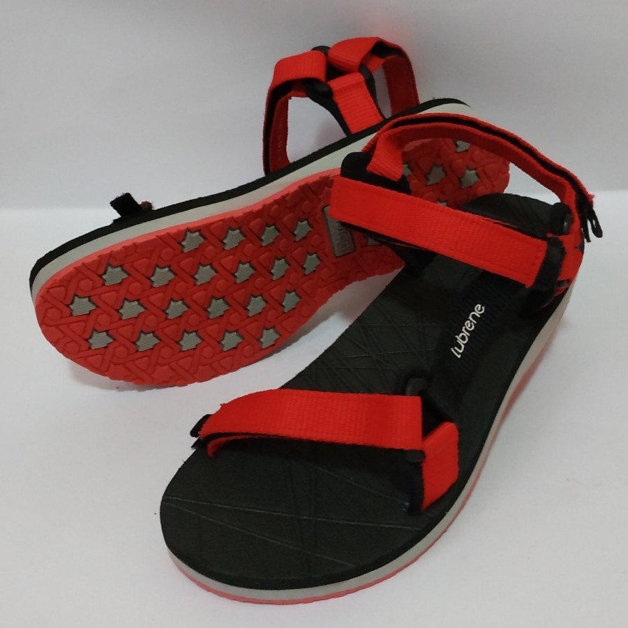 Sepatu Sandal Gunung Cewek S36-40 Lubrene Aminor L Hitam Merah