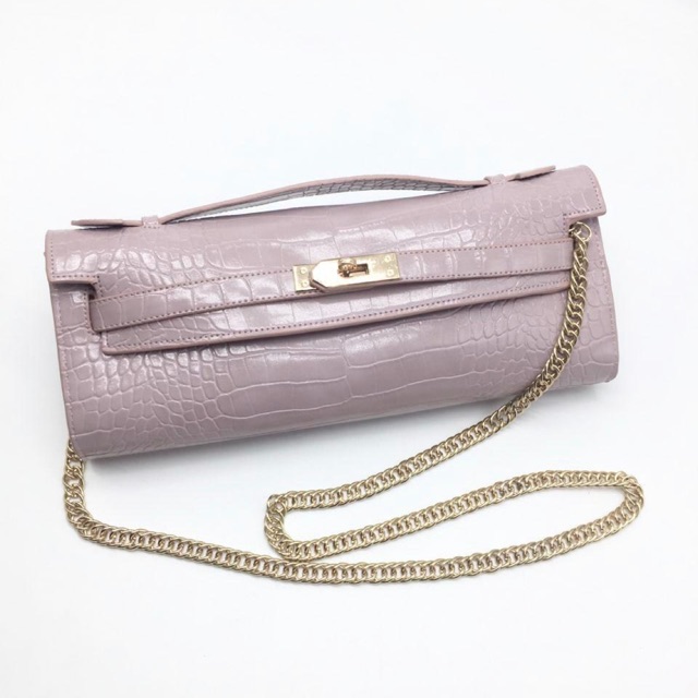 Long Kelly Croco Glossy