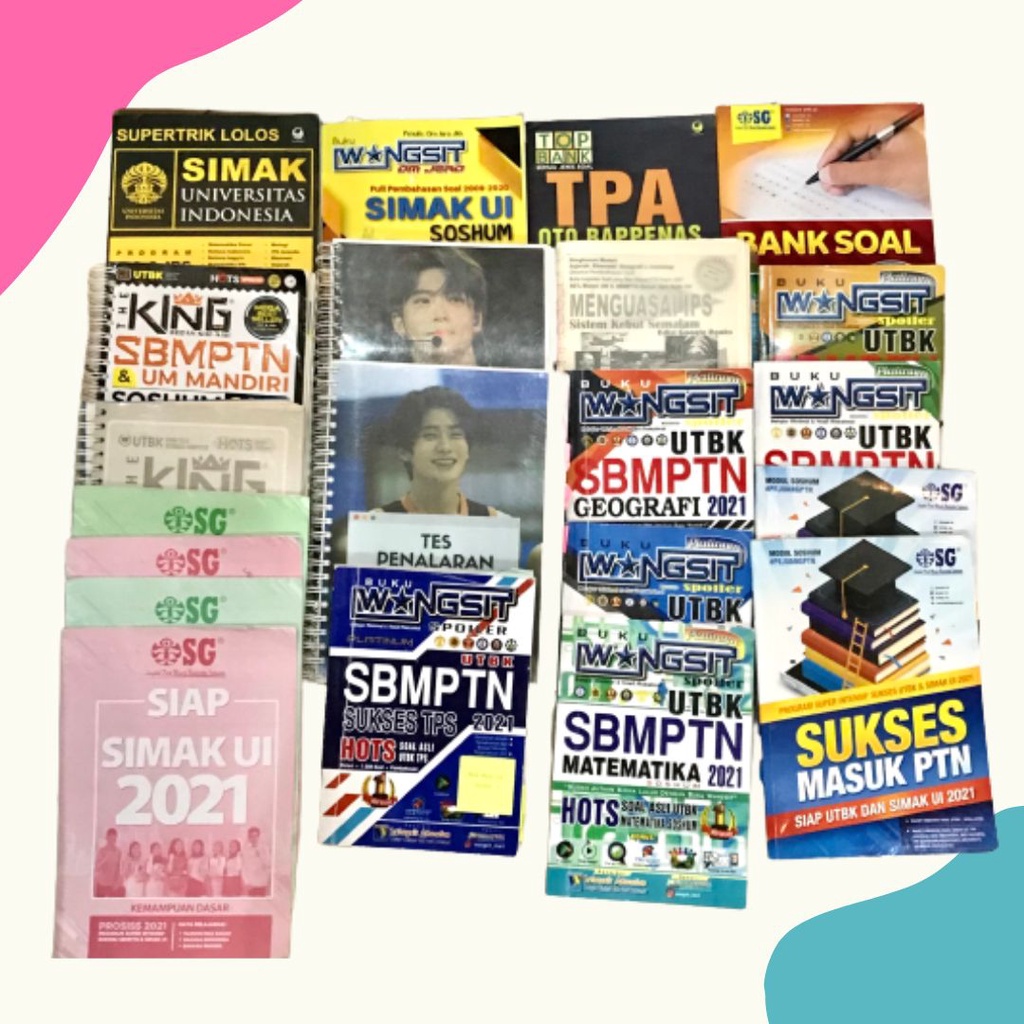 PRELOVED BUKU UTBK DAN SBMPTN BONUS DRIVE LATIHAN SOAL, wangsit. the king utbk. buku ujian mandiri. buku simak ui. BUKU TPS DAN TKA