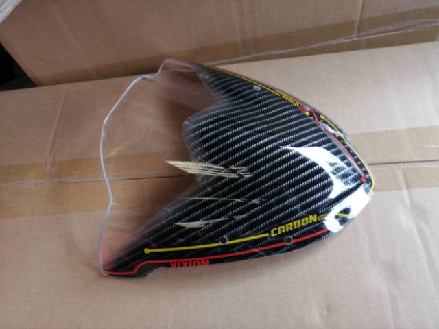 Visor vixion new nvl vnd racing semi karbon / visor lampu vixion new 2012 / tameng lampu vixion