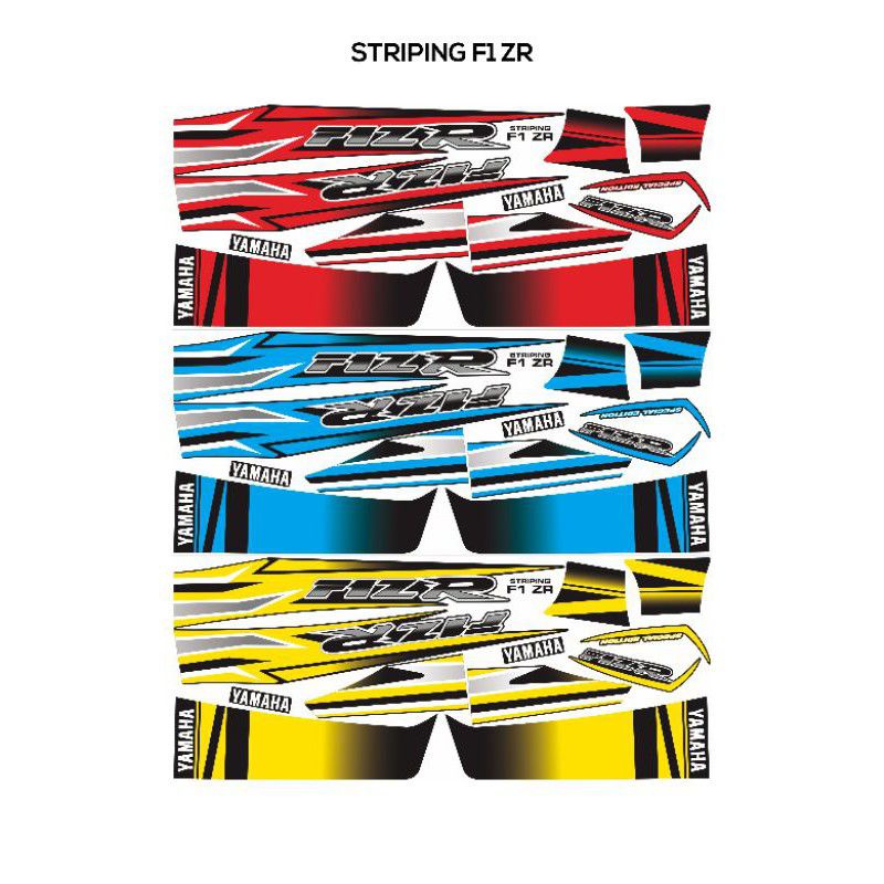 STRIPING STIKER YAMAHA F1 ZR / Sticker variasi motor f1zr