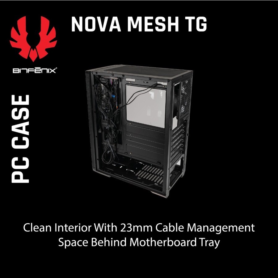 BITFENIX NOVA MESH CASING PC GAMING -WHITE/BLACK