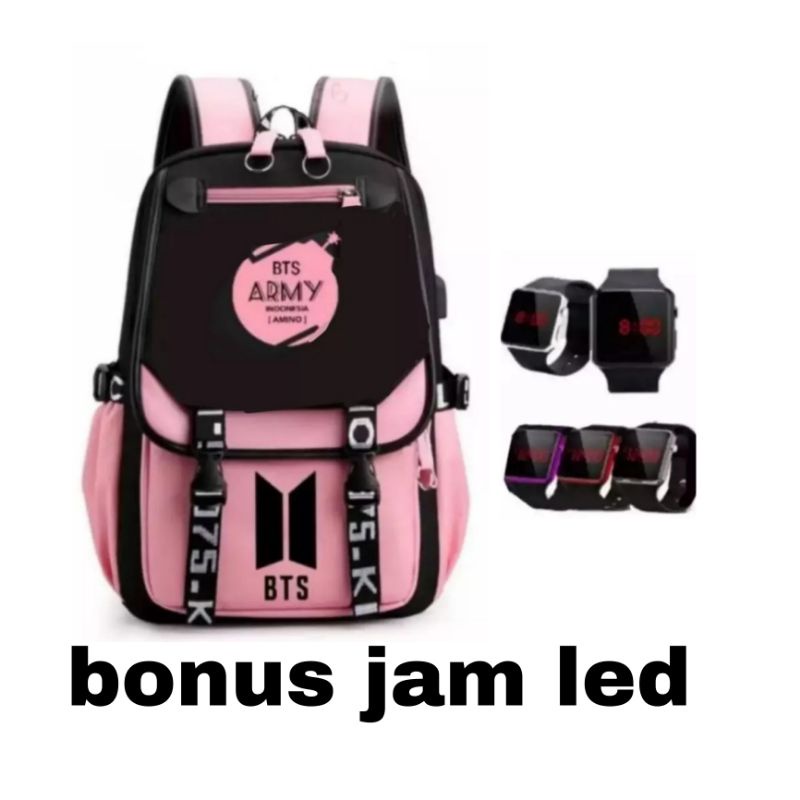 tas sekolah anak perempuan - tas anak perempuan - tas anak cewek - tas anak BTS - tas punggung anak 