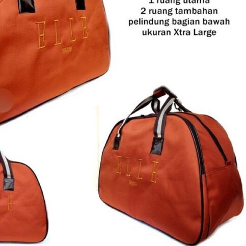 TRAVEL BAG TAS KOPER JINJING PAKAIAN ELLE COKLAT MUDA (BANYAK WARNA) TF034