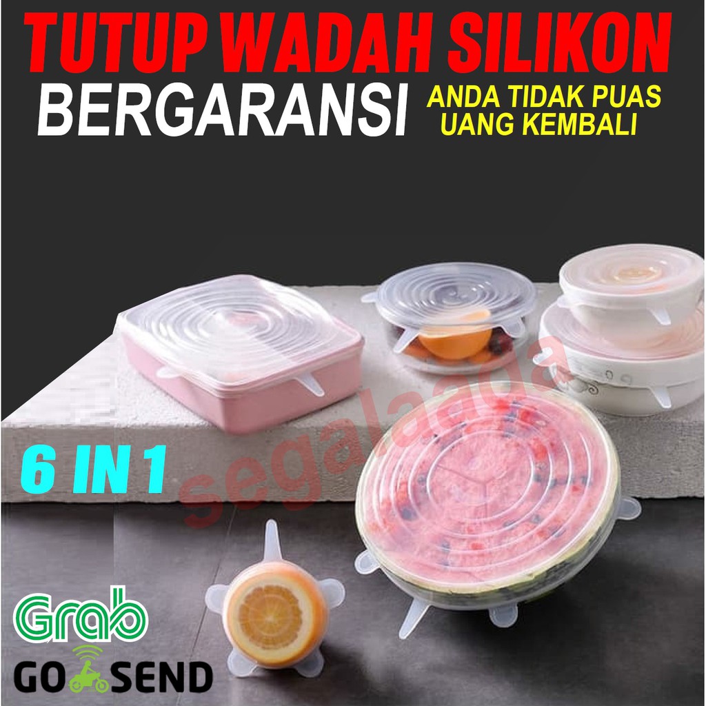 TUTUP RANTANG 6IN1, PENUTUP WADAH – FOOD COVER SILICONE