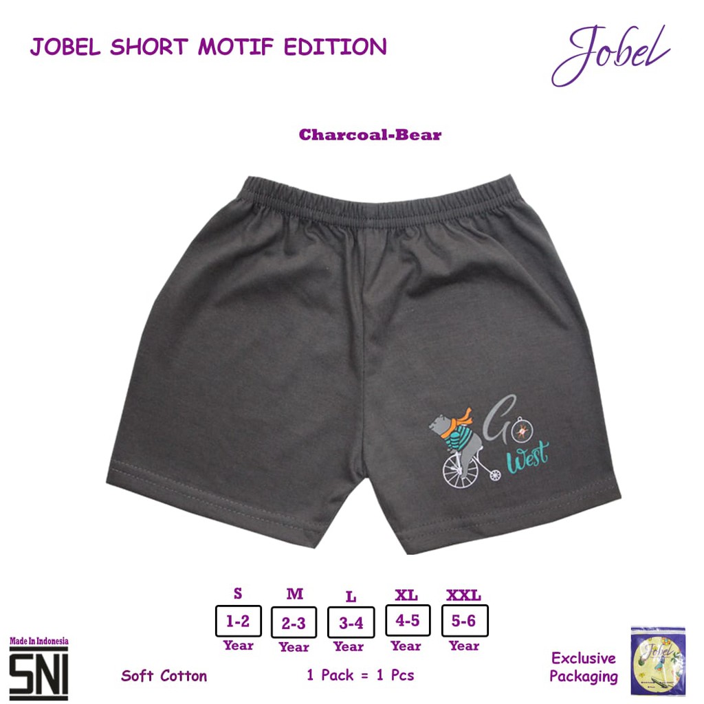 Jobel Celana Pendek ANAK Adem Nyaman Motif Edition 0 - 5 tahun CBKS