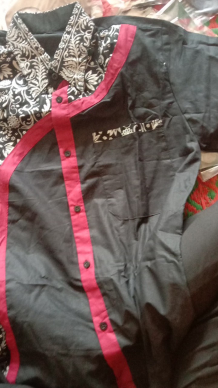 Maura/couple Kombinasi/sania Ruffle Batik Couple Pesta S.m.l.xl.xxl