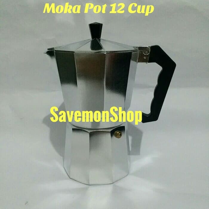 Moka Pot 12 Cup Alumunium Mocca Coffee Espresso Coffee Maker Pot Almunium