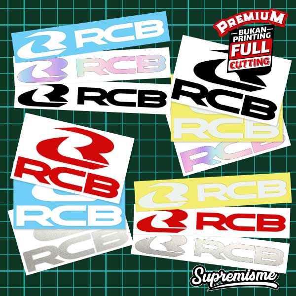 Stiker RCB / Sticker Racing RCB / Stiker Viral RCB / Sticker Motor Racing Boy RCB Glossy Waterproof / Sticker Hologram RCB