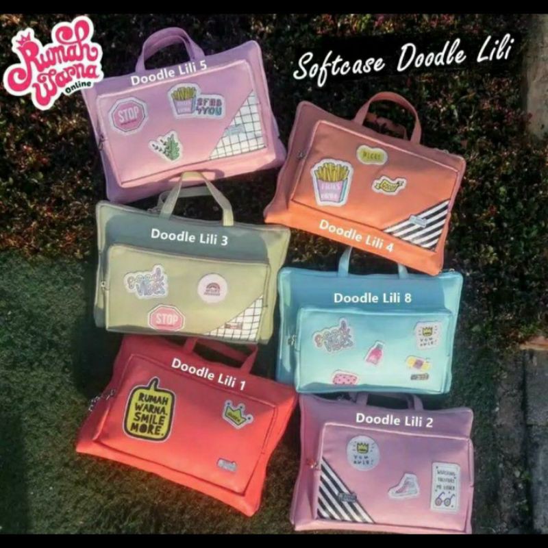 Tas Laptop Softcase Laptop Double 14 inch Paint Rumah Warna