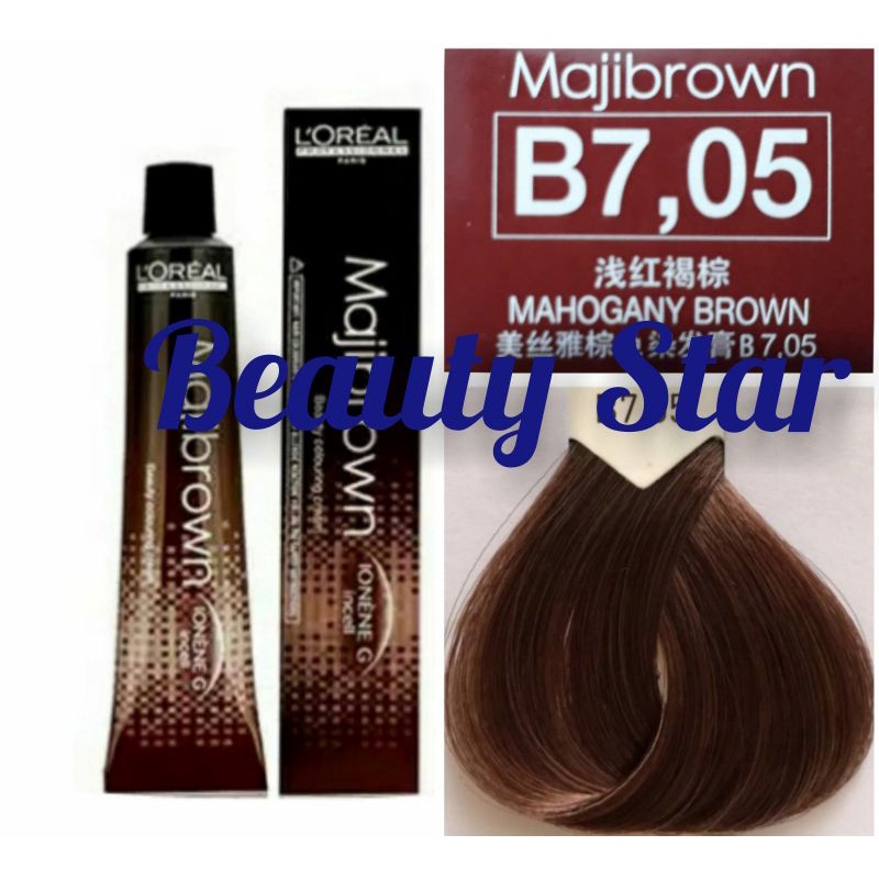 LOREAL MAJIBROWN NO. B7.05 MAHOGANY BROWN