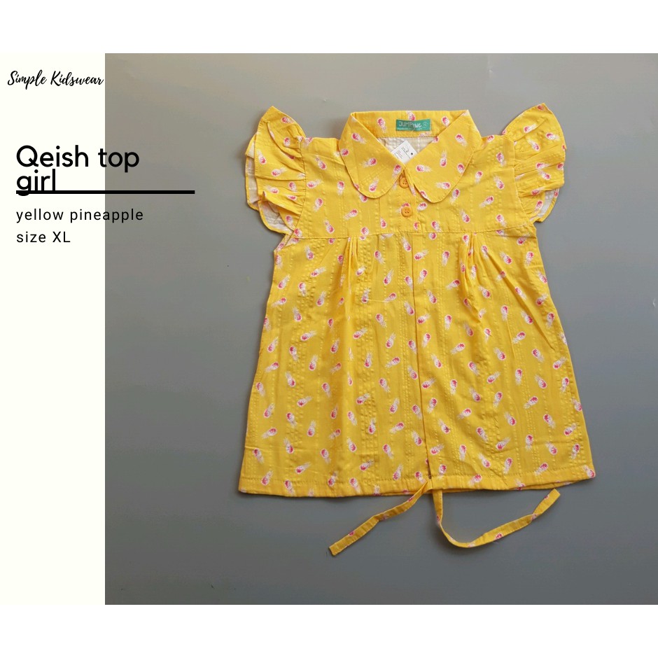 Baju  Anak Perempuan | QEISYA TOP GIRL | YELLOW | [QTG-Y]