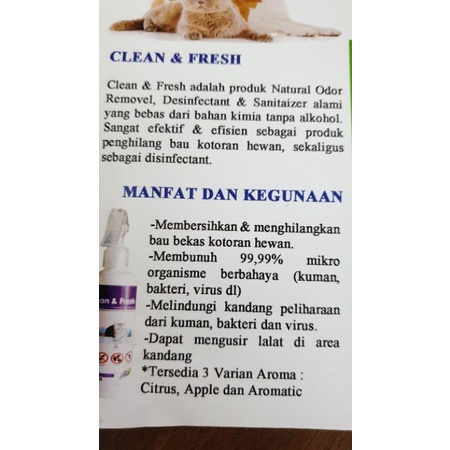 clean and fresh kandang hewan | desinfektan kandang