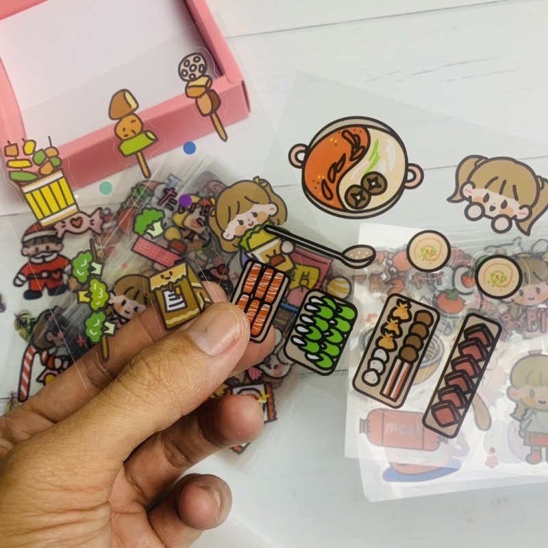 Stiker momo import | isi 10 Lembar | PVC Motif Kartun dnack drink Lucu Untuk Dekorasi Stiker gelas stiker Scrapbook stiker hp