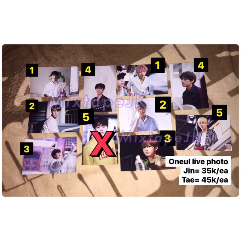 Oneul Live Photo BTS Jin V Taehyung