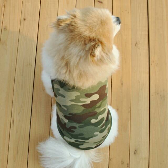 kostum army baju tshirt anjing kucing tentara