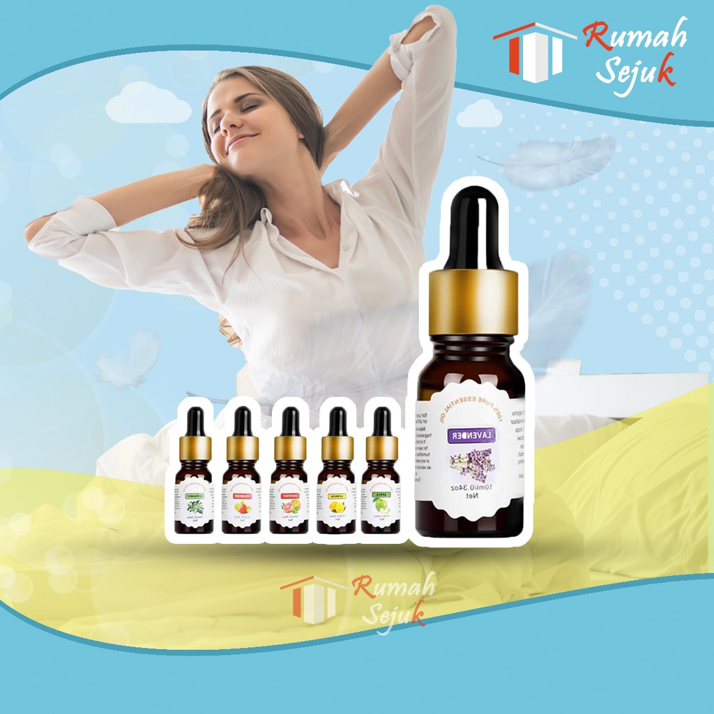 RS - Aromaterapi Pure 100% Murni &amp; Alami Air Fragrance Essensial Pengharum Pewangi Esensial Esential Oil Aromatheraphy Ruangan RS-6 10ml Defuser Humidifer Minyak Humadifier Humudifier Humdifier Difusser Essential TSLM1 TSLM2 RH-17 Kamar Taffware