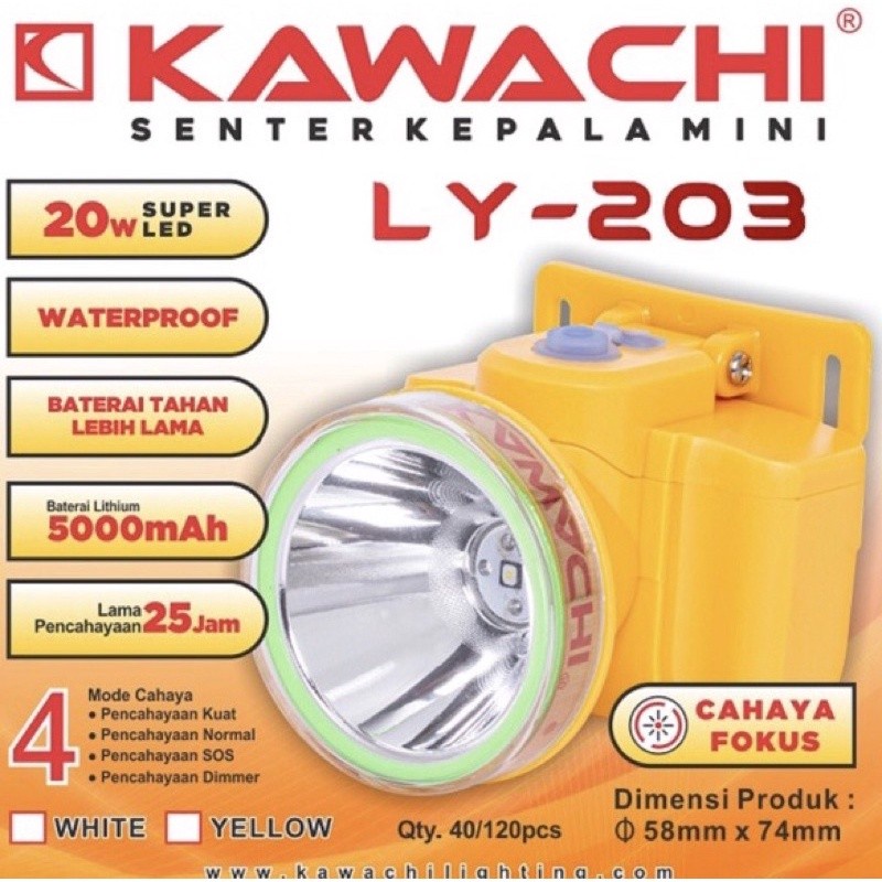 Senter Kepala 20 watt Kawachi LY-203
