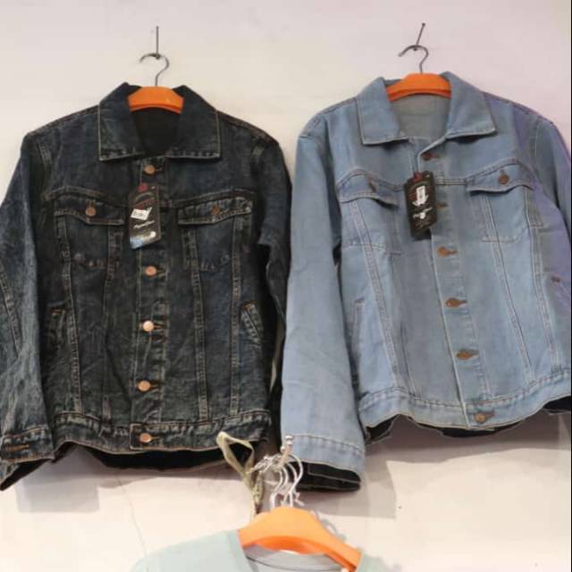 jaket jeans cowok original